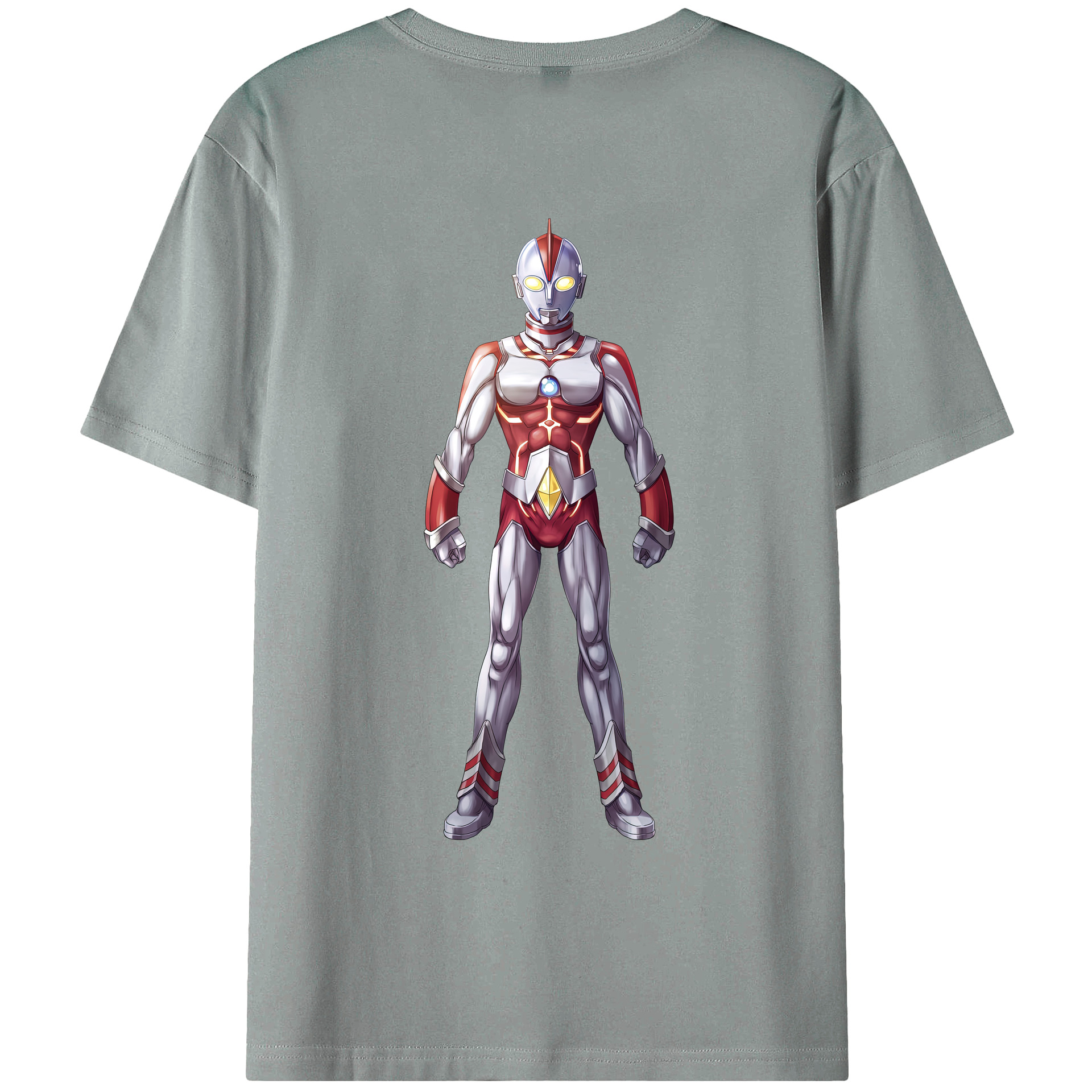 （画像用） ウルトラマン Ultraman 綿100％ メンズ半袖Tシャツ（バックプリント） 通気性